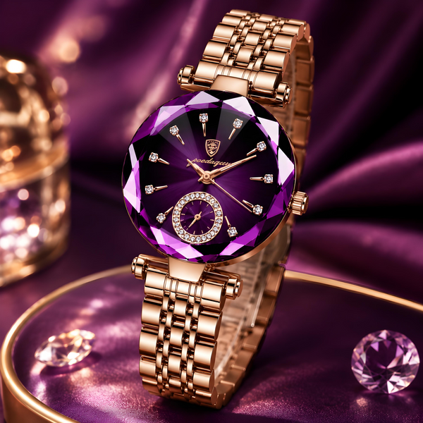 Montre Femme Cristal Améthyste Royale