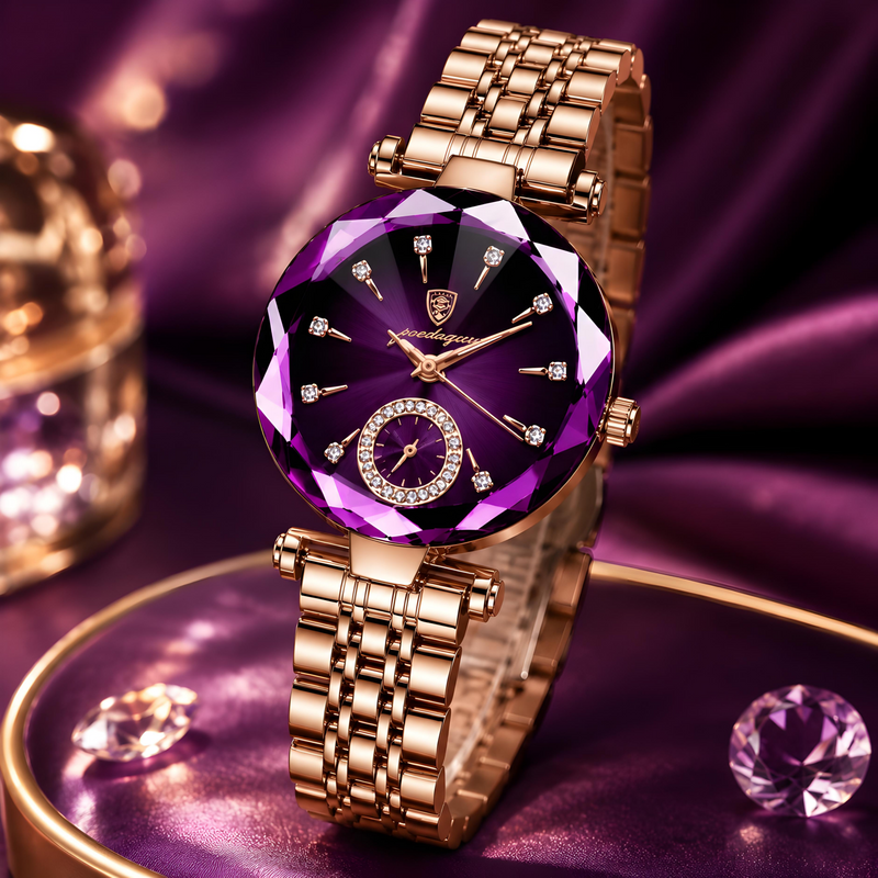 Montre Femme Cristal Améthyste Royale